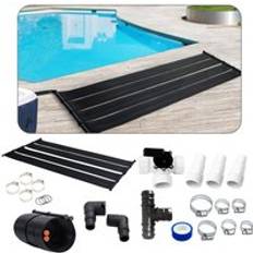 Arebos Set of 2 Solar Pool Heater Black