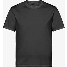 Prada Tops Prada Mens Black Logo-embroidered Slim-fit Stretch-cotton T-shirt