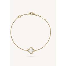 Yellow Bracelets Van Cleef & Arpels Womens Yellow Gold Sweet Alhambra Gold and Mother-of-pearl Bracelet