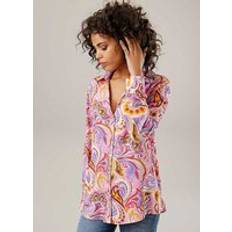 Aniston Paisley Print Long Sleeve Blouse Pink Print