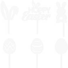 Easter Toppers Set Of 6 Style: Black Cake Decoration