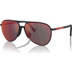 Prada Sport Linea Rossa Man Rubbered Sunglasses - Black