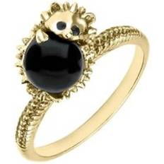 Or Bagues C. W. Sellors 9ct Gold Whitby Jet Tiny Hedgehog Ring Gold