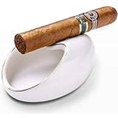 Ashtrays SAKEMA Retro keramisk askfat, vindtät bärbar anti-fall utomhus cigarett trädgård askfat Kontors veranda inredning