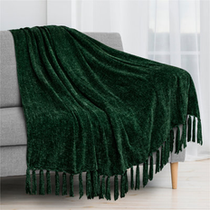 PAVILIA Emerald Green Throw Blanket Blankets Black