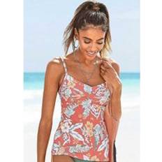 Sunseeker Tropical Print Underwired Tankini Top Red Print