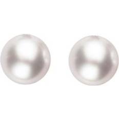 18k - Gold Earrings C. W. Sellors 18ct Gold 8mm White Pearl Stud Earrings