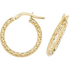 Gold Jewellery 9ct Yellow 15mm Dc Hoop Earrings ER951-15 Si