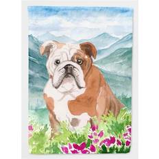 PatioPlus Mountian Flowers English Bulldog Garden Flag