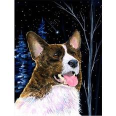 Garden & Outdoor Environment PatioPlus Starry Night Corgi Canvas Flag House