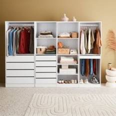 Rangement Vêtements Sweeek Kit Dressing Modulable 4 Éléments Blanc Armoire
