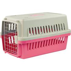 KCT Medium Pink Portable Plastic Pet Carrier Cat Dog Cages