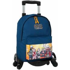 White School Bags Naruto School Rucksack with Wheels Blue 42 x 31 x 13,5 cm