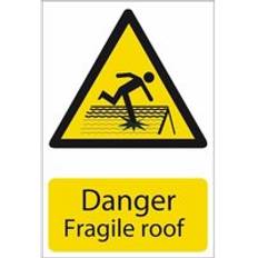 Draper 'Danger Fragile Roof' Hazard Sign