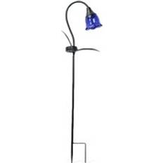 Black Garden Decorations ValueLights Large Blue Tulip Stake Solar Garden Spike Flower