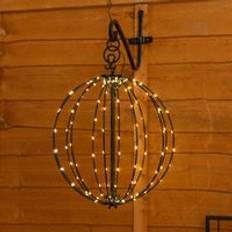 Black Garden Ornaments ValueLights Wire Frame Fairy Black Ball Ground Stake Solar
