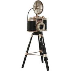 Home ESPRIT Vintage Camera Black/Silver Figurine 37cm