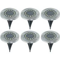 Garden & Outdoor Environment ValueLights Set of 6 Warm Cool White Decking Solar Garden