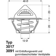 Termostatos del Motor Termostato 3017.92D50 OPEL Manta B CC