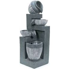 Grey Garden Ornaments ValueLights Solar Powered Water Feature Fountain Garden Ornament