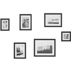 MDF Poster Beliani Gallery Wall Modern Black Frames Poster