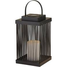 Medium Solar Outdoor Rattan Frame Lantern