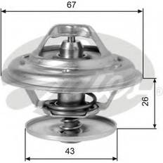Mercedes-Benz Sistemas de Refrigeración Gates TH01975G1 Termostato 75 Con Juntas Sin Carcasa