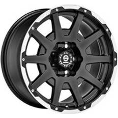 17" - 9" Bilfälgar Sparco Wheels Dakar Alloy Wheels In Matt Black With Polished Lip And Rivets Set Of 4 ET25 5x120