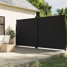 Nero Tendalini da Giardino vidaXL Tenda Da Sole Laterale Retrattile Nera 220x1000 cm - Nero