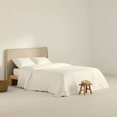 Blanc - Coton Satiné Linge de Lit Belum Satin Housse de couette Blanc (200x200cm)