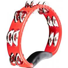 Meinl Musical Instruments Meinl Headliner HandHeld ABS Tambourine Dual Row Steel Jingles, Red