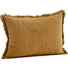 Madam Stoltz Embroidered Cushion Cover Brown (45x30cm)