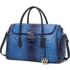 Leather - Women Duffel Bags & Sport Bags MKF Collection Rina Crocodile Embossed Vegan Leather Women's Duffle Bag by Mia K