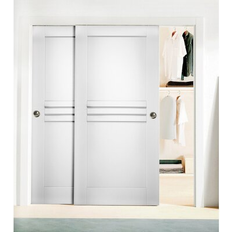 Doors VDomDoors Mela Paneled Manufactured Sliding Door (x)