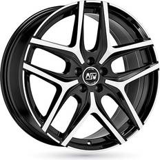 20" - 5/112 - 8.5" Car Rims MSW 40 Alloy Wheels In Gloss Black Full Polished Set Of 4 20x8.5 Inch ET35 5x112 PCD Gloss