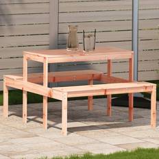 Hout Terras eethoeken vidaXL Picknicktafel 110 x 134 x 75 cm Massief Douglashout
