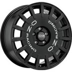Car Rims OZ Racing Rally Alloy Wheels In Gloss Black With Silver Lettering Set ET45 5x108