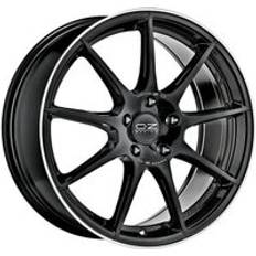 Car Rims OZ Racing Veloce GT Alloy Wheels In Gloss Black Diamond Lip Silver Letter Set