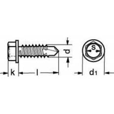 Byggematerialer Lemvigh-Müller 5,5X19 DIN 7504-K RFA2 6-kant
