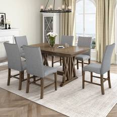 Rectangle Dining Sets CITYLIGHT CITYLIGHT Dining Set 7pcs