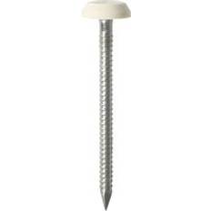 White Hardware Nails Timco Polymer Headed Nails Steel Cream