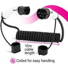 Type 22kw Cord 10m Coiled EV Charging Cable 22kW Three Phase Type 2