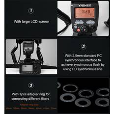 Camera Flashes Yongnuo YN24EX Dual Head Macro Flash Camera Speedlite GN18 TTL Auto/ Manual Flash 5600K 3s Recycle