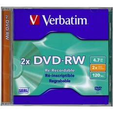Optical Storage Verbatim DatalifePlus SERL Disc with Case 4.7GB 2x DVD-RW