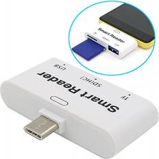 Bolwins C27 USB C To SD Micro SD USB3.0 Card Reader