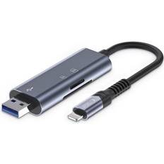 UltraBoost Minneskortläsare SD Micro SD Kortadapter med Lightning