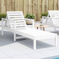 Wheels Sun Beds vidaXL Sun Lounger Pine