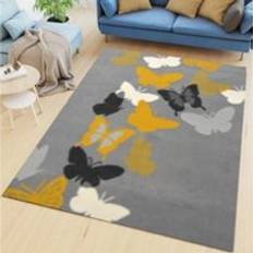 Modern Style Rugs Grey Yellow