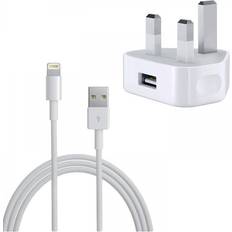5W USB Power Adapter Charger Plug Wall Socket Apple For iPhone 6 7 8 with 1m Lightning Cable