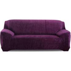 Purple Loose Sofa Covers Chronus 3 Loose Sofa Cover Purple